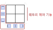 테두리 제어 기능 예